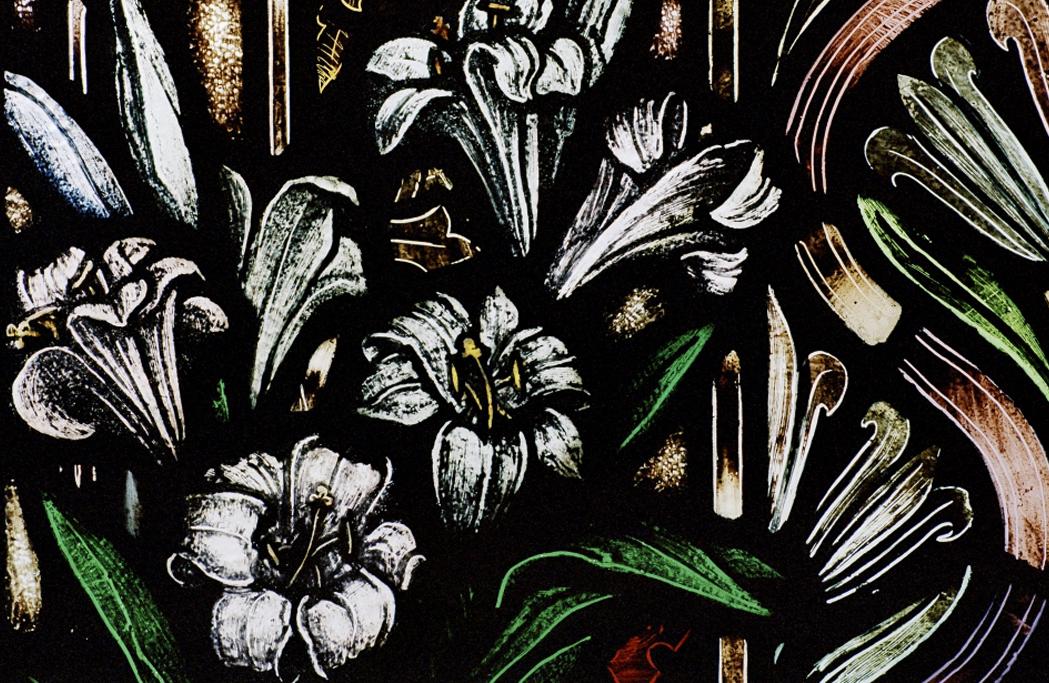 lilies in stained glass